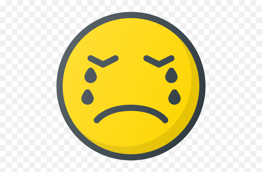 Cry Emoji Emote Emoticon Emoticons Icon - Ill Flat Icon,Free Christmas Emoticons