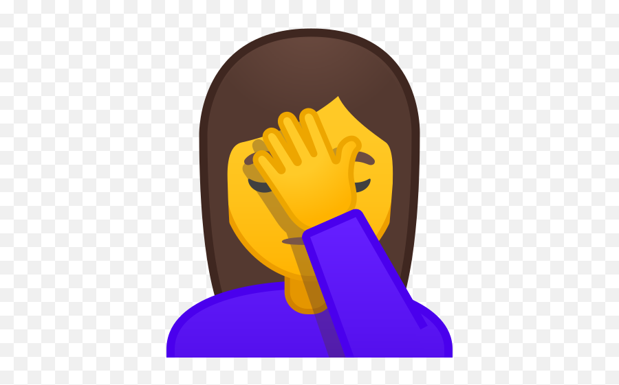 Woman Facepalming Emoji - Face Slap Emoji,Hand On Face Emoji