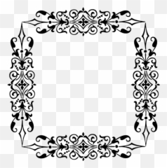 Decor Siluett - Wedding Border Black And White Design Png Emoji,Jeep Emoji