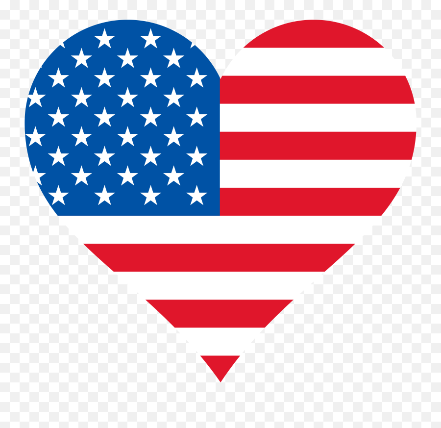 Heart Flag Clipart - Usa Flag Heart Png Emoji,Greek Flag Emoji