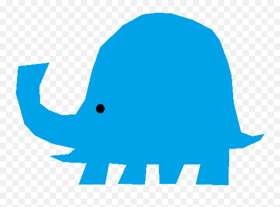 Blue Elephant Vector Clipart Image - Octopus Deploy Logo Png Emoji,Japanese Kissing Emoticon