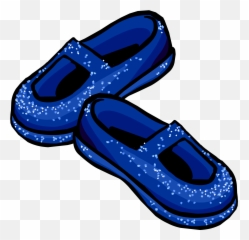 Heels Clipart Glass Slipper - Blue Shiny Shoes Emoji