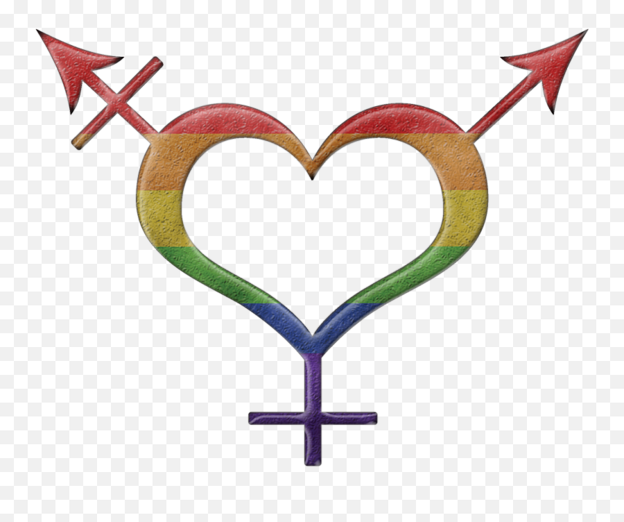 Heart Shaped Gender Neutral Symbol In - Transgender Symbol Heart Emoji,Pansexual Symbol Emoji