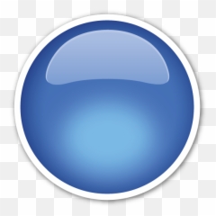 Large Blue Circle - Tennis Ball Emoji Png