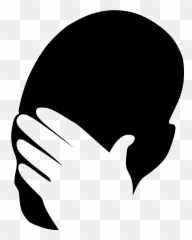 Ashamed Sad Silhouette - Free Vector Graphic On Pixabay Facepalm Clipart Emoji,Joy Emoji Meme