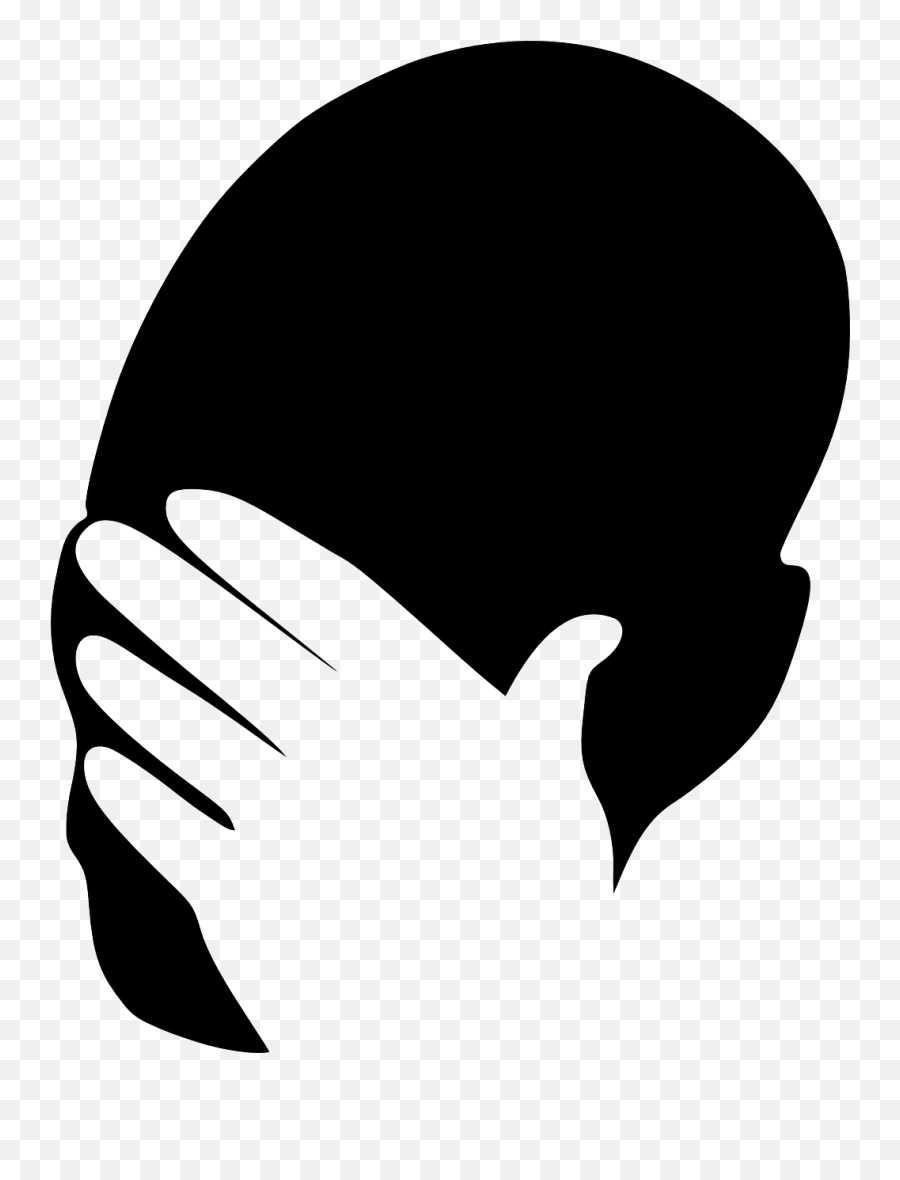 Ashamed Sad Silhouette - Free Vector Graphic On Pixabay Facepalm Clipart Emoji,Joy Emoji Meme