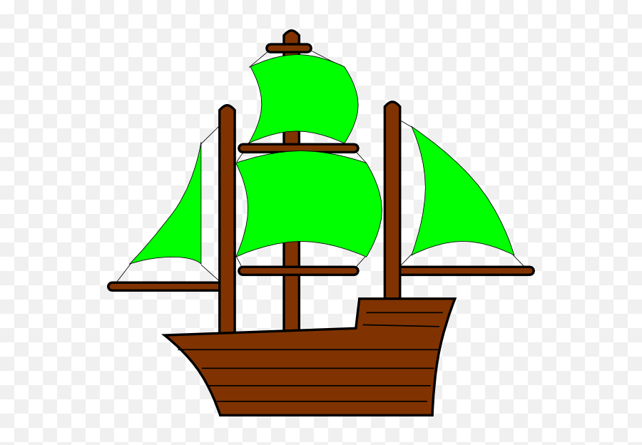 Clipart Boat Green Transparent - Pirate Ship Clip Art Emoji,Pirate Ship Emoji
