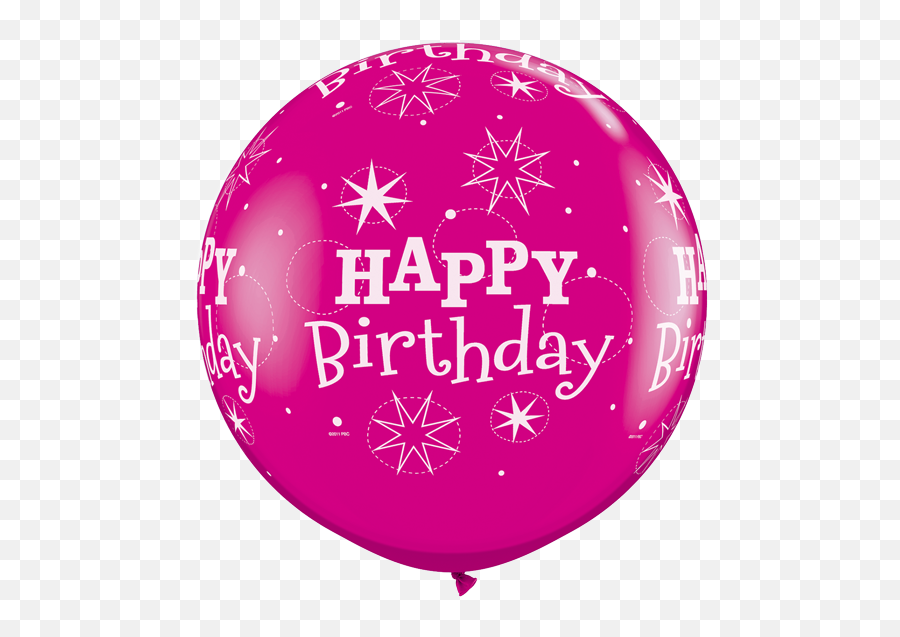 2 X 3u0027 Wild Berry Birthday Sparkle - Around Qualatex Latex Balloon Emoji,21st Birthday Emoji