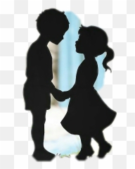 Sticker Shadow Boy Girl - Silhouette Emoji