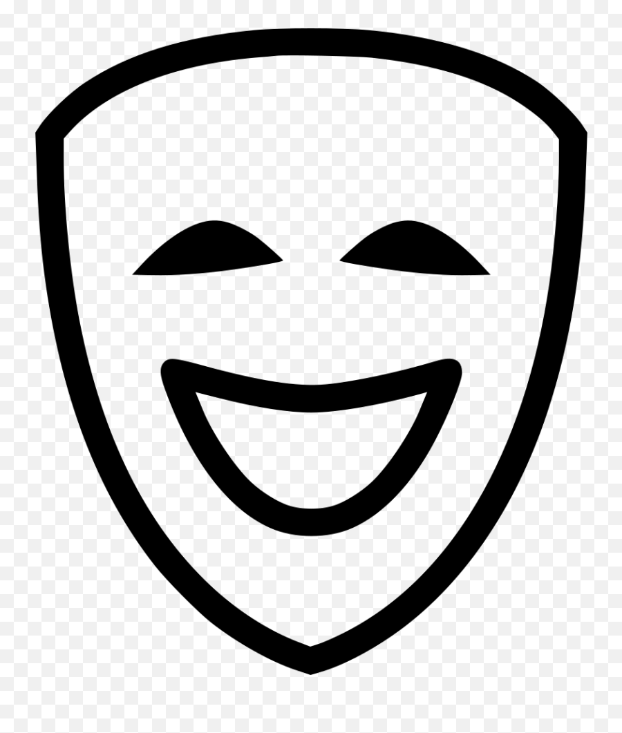 Facewhitesmilenosecheekfacial Expressionemoticonhead - Comedy Icon Emoji,Eyebrow Emoji