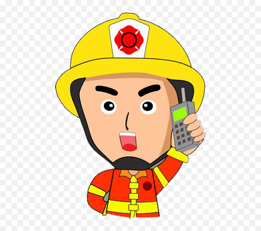 Firefighter Firefighting Cartoon - Call For Fire Department Clip Art Emoji,Firefighter Emoji