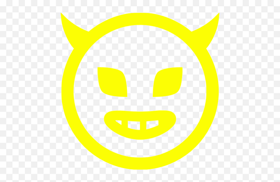 Yellow Evil Icon - Free Yellow Emoticon Icons Happy Emoji,Evil Emoticon