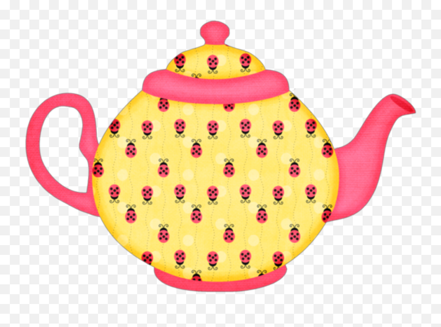 Scteapot Teapot Ladybugs Cute - Cartoon Teapot Emoji,Teapot Emoji