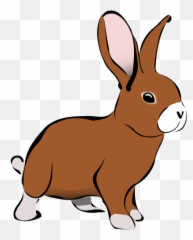 Brown Rabbit - Rabbit Clipart Png Emoji,Bunny Ears Emoji