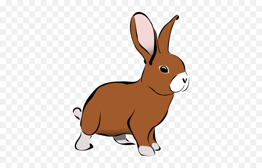 Brown Rabbit - Rabbit Clipart Png Emoji,Bunny Ears Emoji