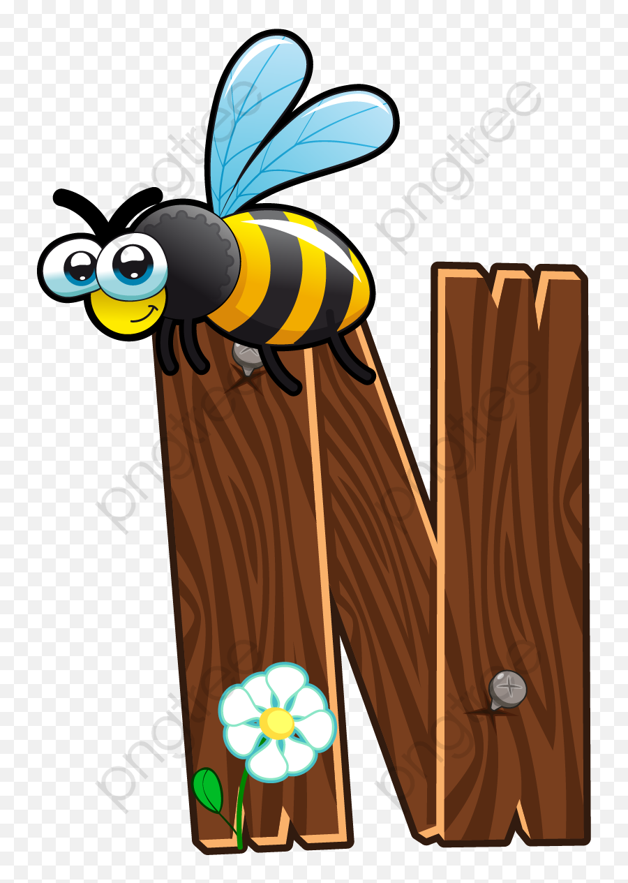 Bumblebee Clipart Graduation - Letter N Cartoon Png Emoji,Bumblebee Emoji