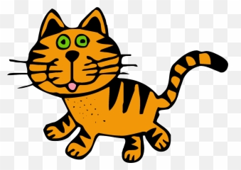 Cat Animal Drawing Shape Art - Yellow Cartoon Emoji