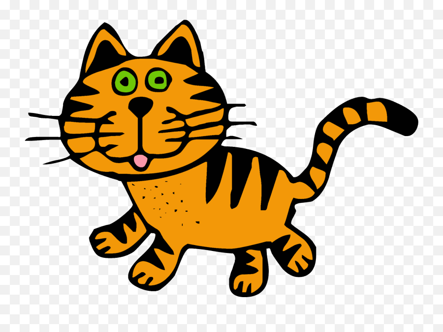 Cat Animal Drawing Shape Art - Yellow Cat Cartoon Emoji,Kitty Cat Emoji
