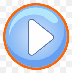 Blue Play Button With Focus Clipart Icon Png - Game Play Button Icon Emoji,Play Button Emoji