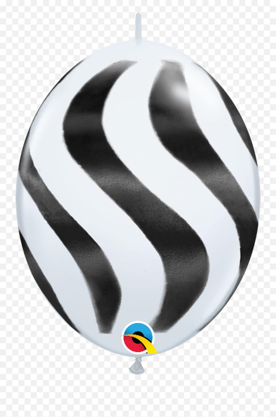 12q Quick Links Wavy Stripes White With Black Print50 - Qualatex Emoji,Black Sun Emoji