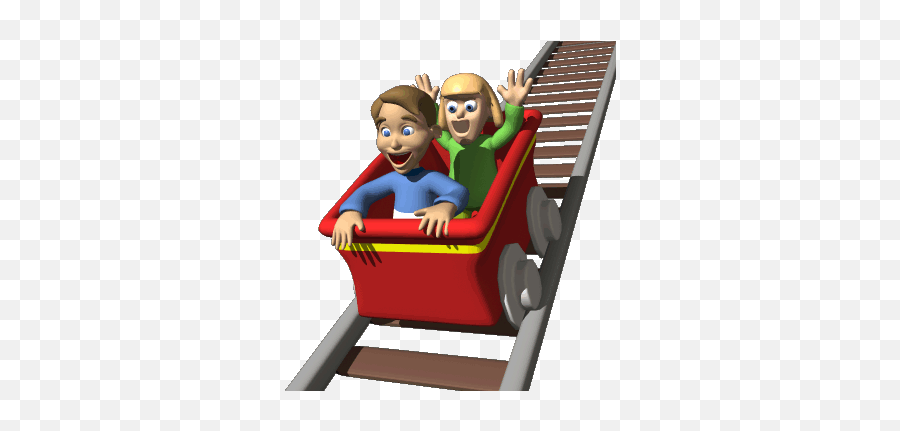 Coaster Sticker Gif - Kids Roller Coaster Gif Emoji,Roller Coaster Emoji