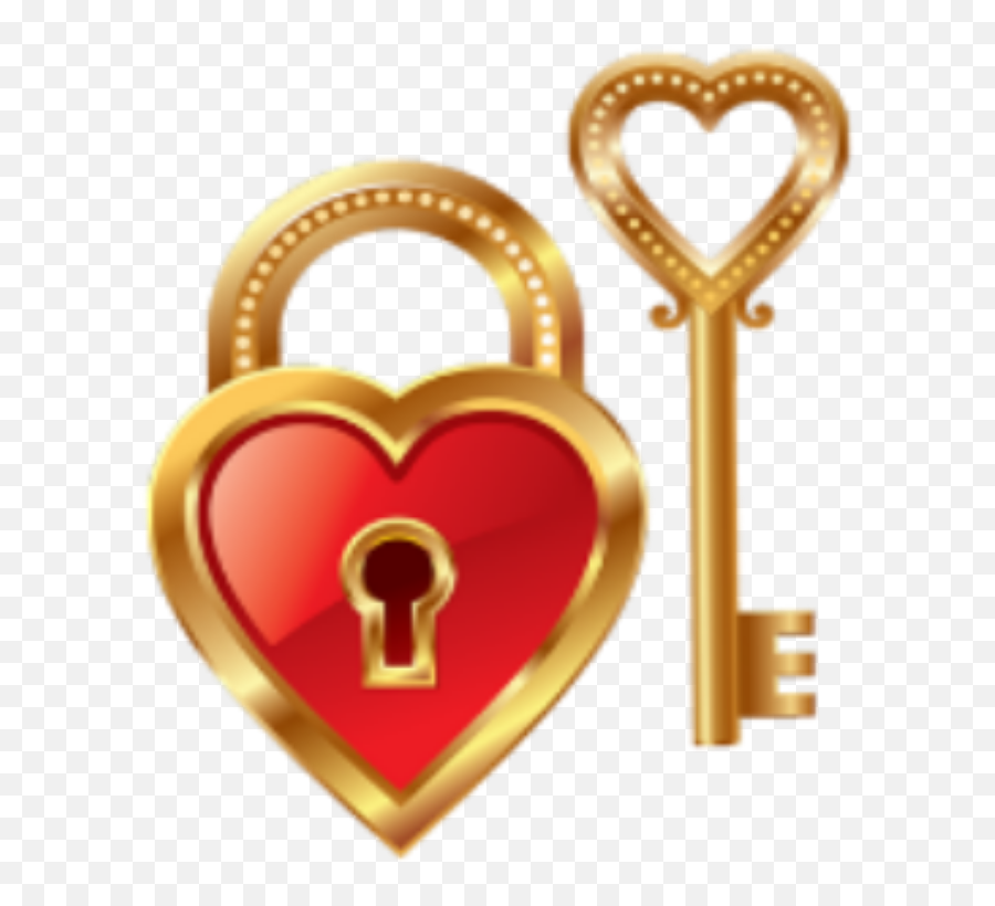 heart-hearts-lock-key-gold-red-sticker-heart-lock-clipart-emoji-lock