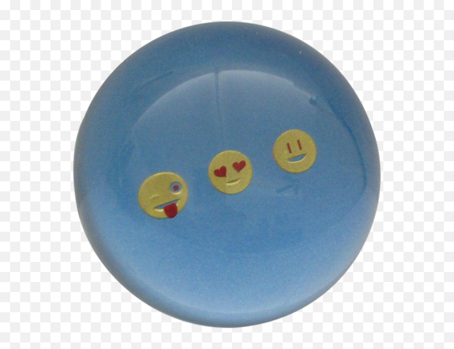 Art Glass Emoji Glass Paperweight - Circle,Emoji Glass