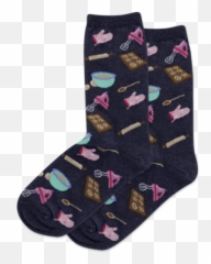 Womens - Baking Design On Socks Emoji