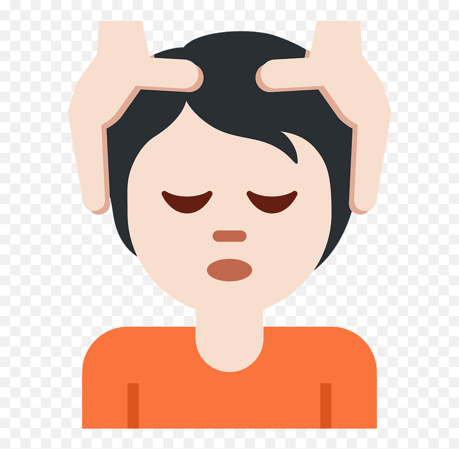 Person Getting Massage Emoji Clipart - Head Massage Clipart,Massage Emoji