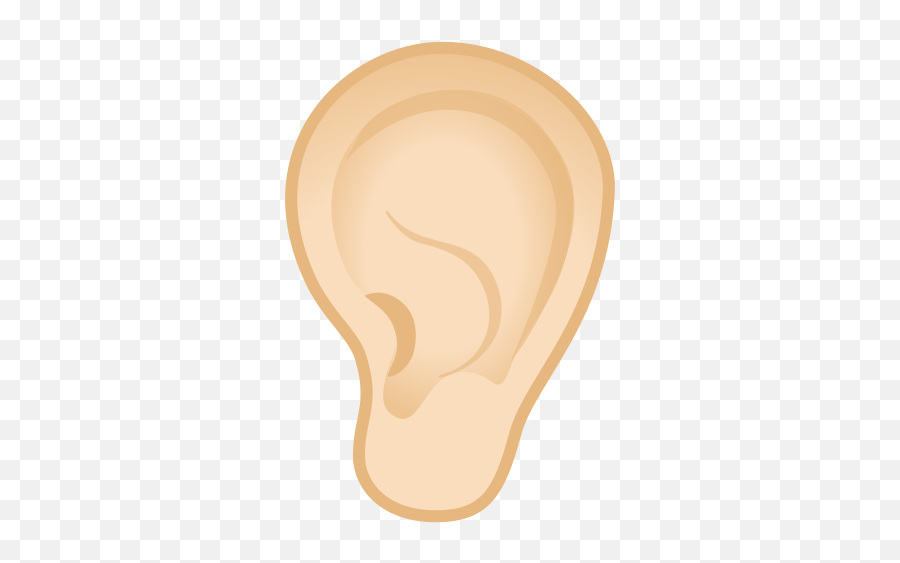 Ear Light Skin Tone Free Icon Of Noto Emoji People Bodyparts - Language,Plate Emoji