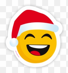 Santa Emoji - Smiley,Emoji Magnets