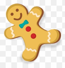 Happy Gingerbread Man Cookie - Transparent Background Gingerbread Man Png Emoji,Gingerbread Emoji