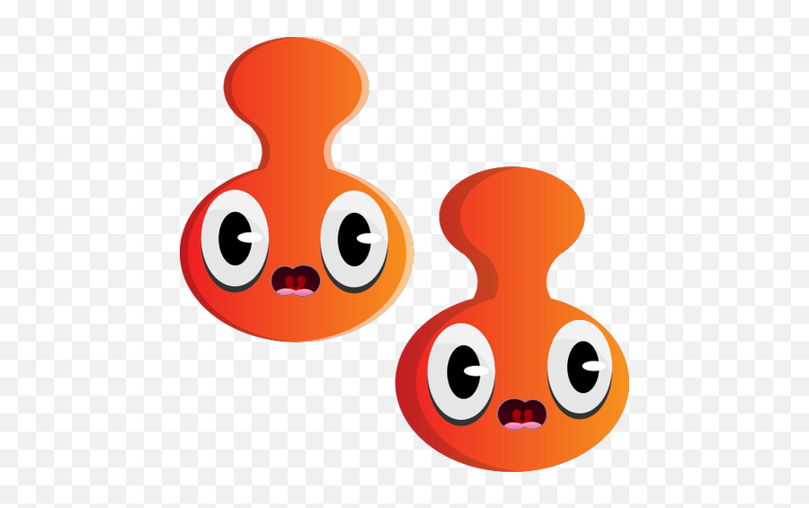 Orange Characters With Surprised Expressions Vector - Vektor Karakter Cartoon Untuk Baby Emoji,Thinking Emoji