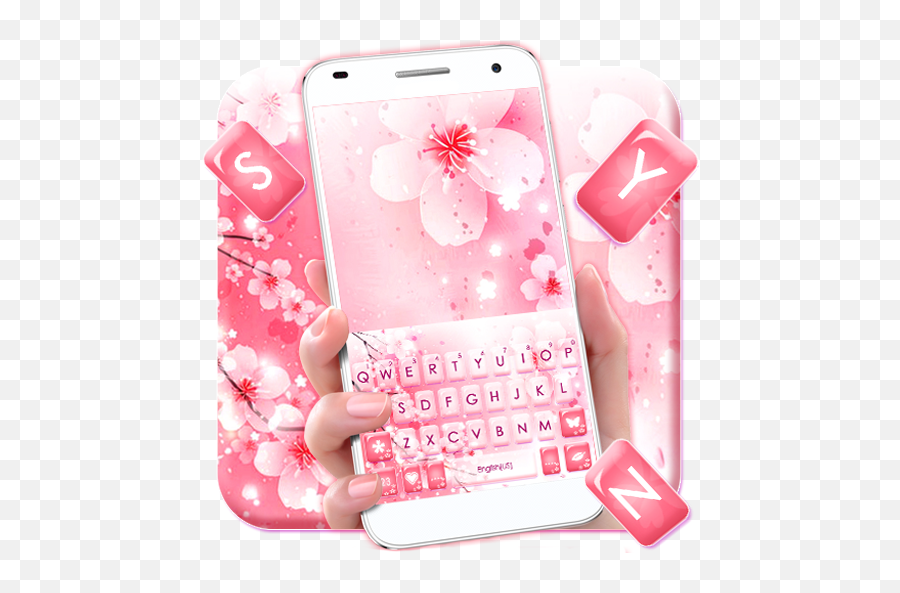 Download Sakura Blossom Keyboard Theme - Mobile Phone Emoji,Sakura Emoji