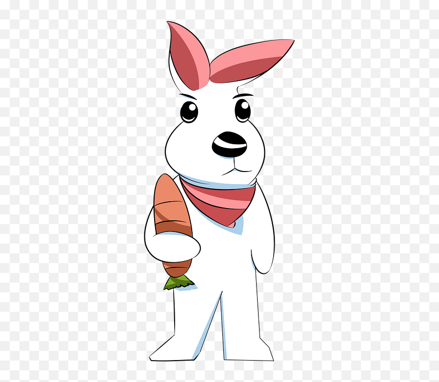 Rabbit Scarf Radish - Cartoon Emoji,Bunny Ears Emoji