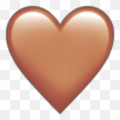 Emoji Emojis Iphone Iphoneemoji Heart - Iphone Brown Heart Emoji,Iphone Peach Emoji
