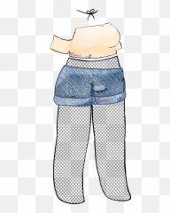 Trending Fishnet Stickers - Gacha Life Crop Top Emoji,Fishnet Emoji