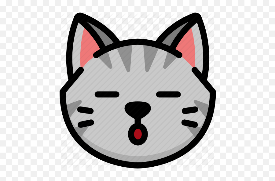 Cat Emoji Emotion Expression Face - Icons Cat Vector Png,Sleeping Cat Emoji
