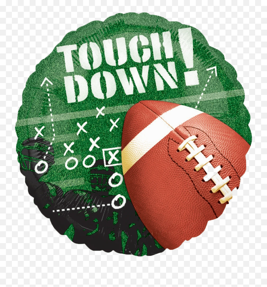 Round Touchdown Football Frenzy - Football Paper Plates Emoji,Michigan Football Emoji