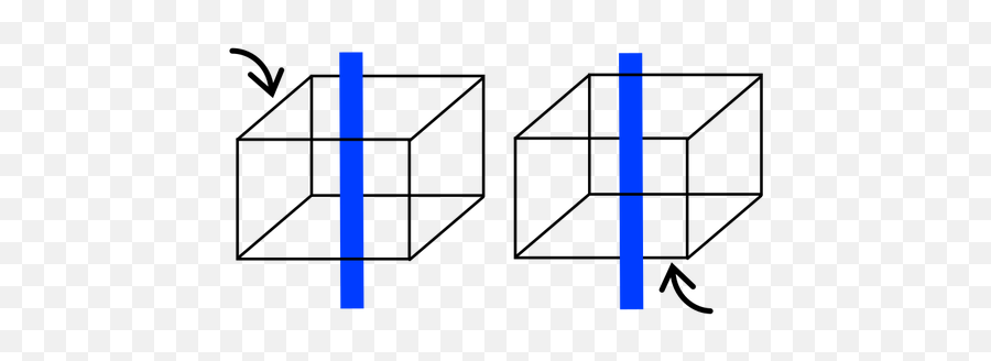 Necker Cube Simple Vector Drawing - Necker Cube Animation Emoji,Ice Cube Emoji