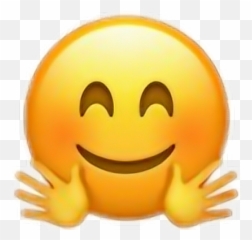 Emoji Iphone Emoji Hug - Smile Emoji With Hands,Hugging Emoji Iphone