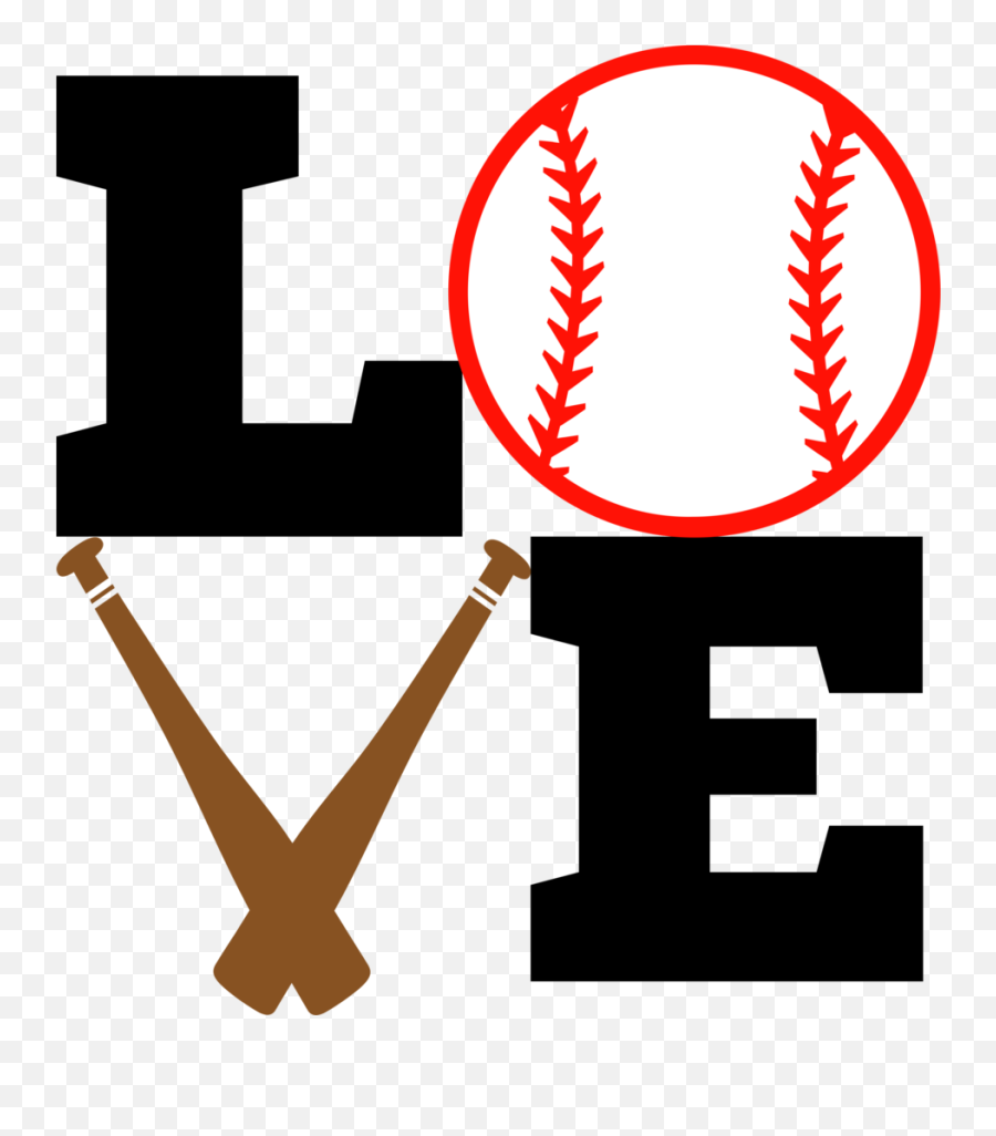 Love Baseball - Clip Art Emoji,Baseball Bat Emoji