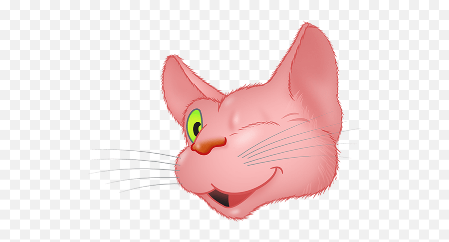 Pink Cat Emoji By Yann Le Roux - Cat Yawns,Pink Eye Emoji