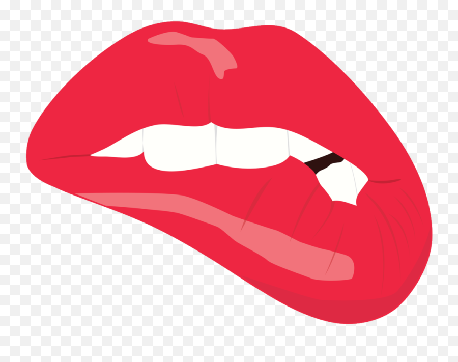 Transparent Lip Bite Clipart - Transparent Background Lip Biting Clipart Emoji,Bite Lip Emoji