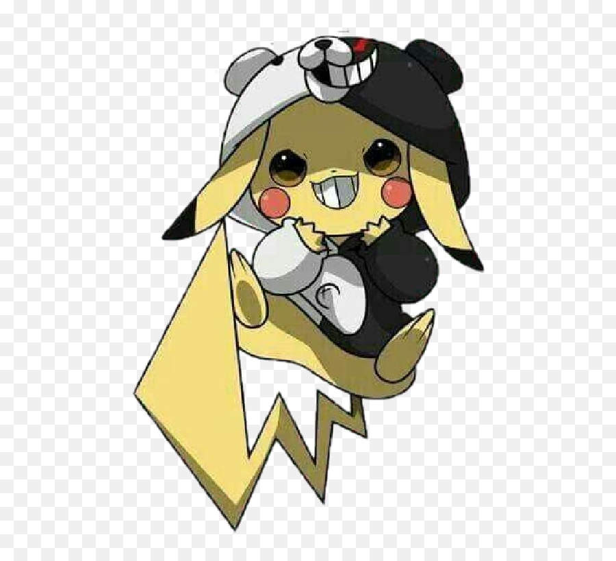 Pikachu Monokuma Danganronpa Pokemon - Pikachu Edit Emoji,Monokuma Emoji