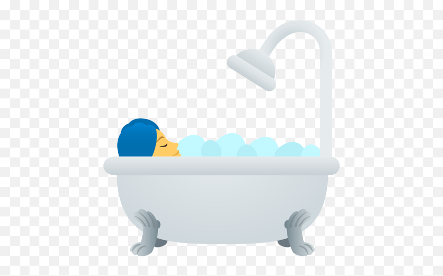 Emoji Person Taking A Bath To Copypaste Wprock - Bathtub,Emoji In Bed