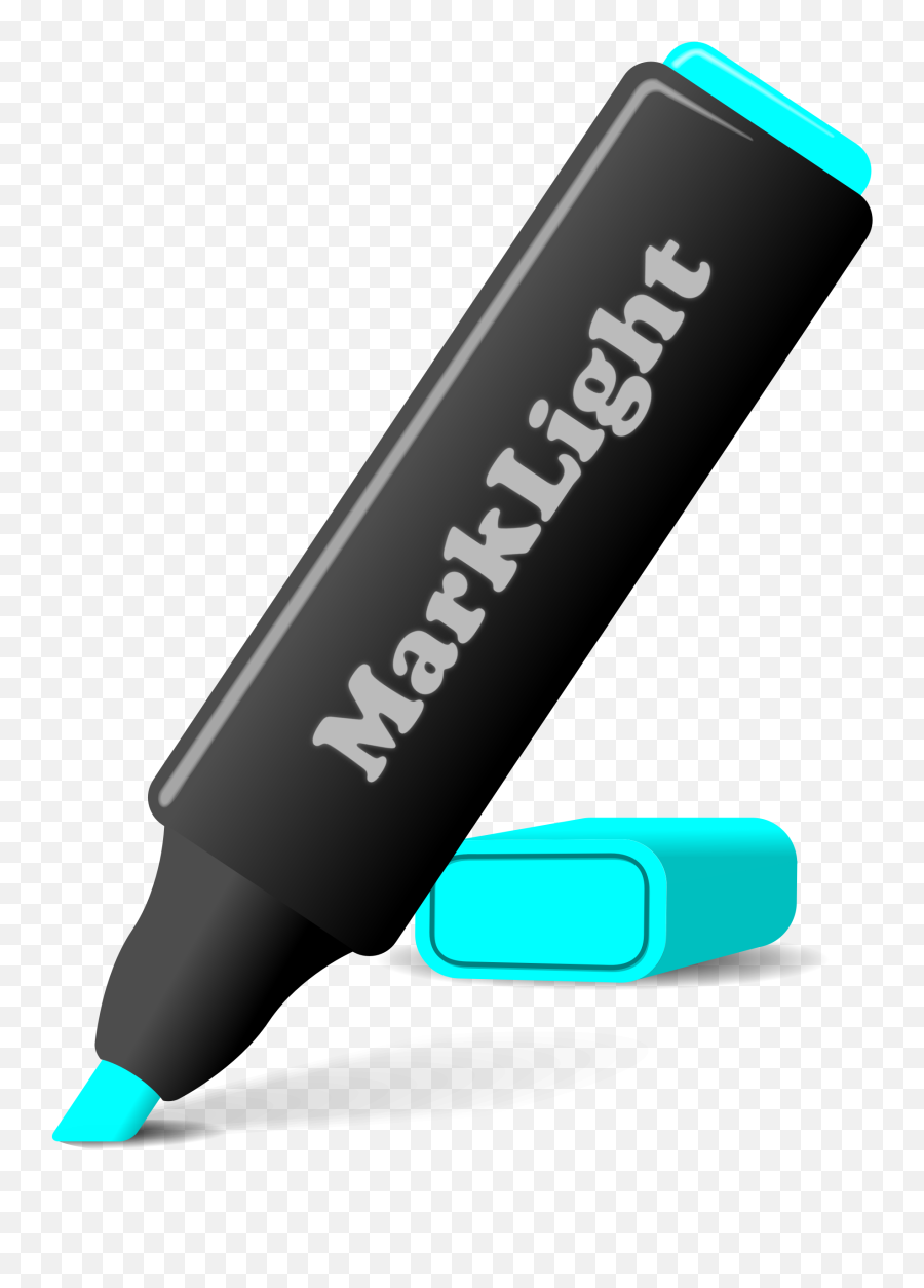 Blue Highlighter Pen With Logo - Marking Tool Emoji,Emoji Pens