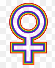 Female Symbol Rainbow Transparent Png - Gender Emoji