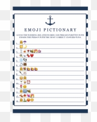 Anchor Bridal Shower Emoji Pictionary Game Printable - Bridal Shower Emoji Pictionary,Emoji Game