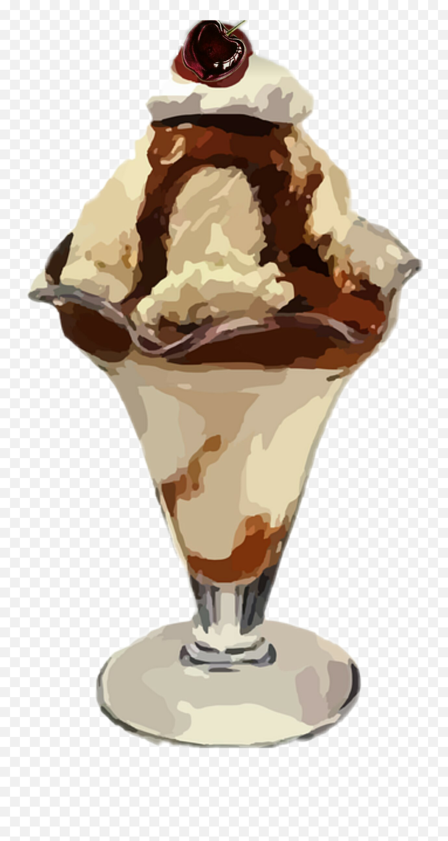 Chocolate Ice Cream Sticker - Ice Cream Sundaes Png Emoji,Emoji Chocolate Ice Cream